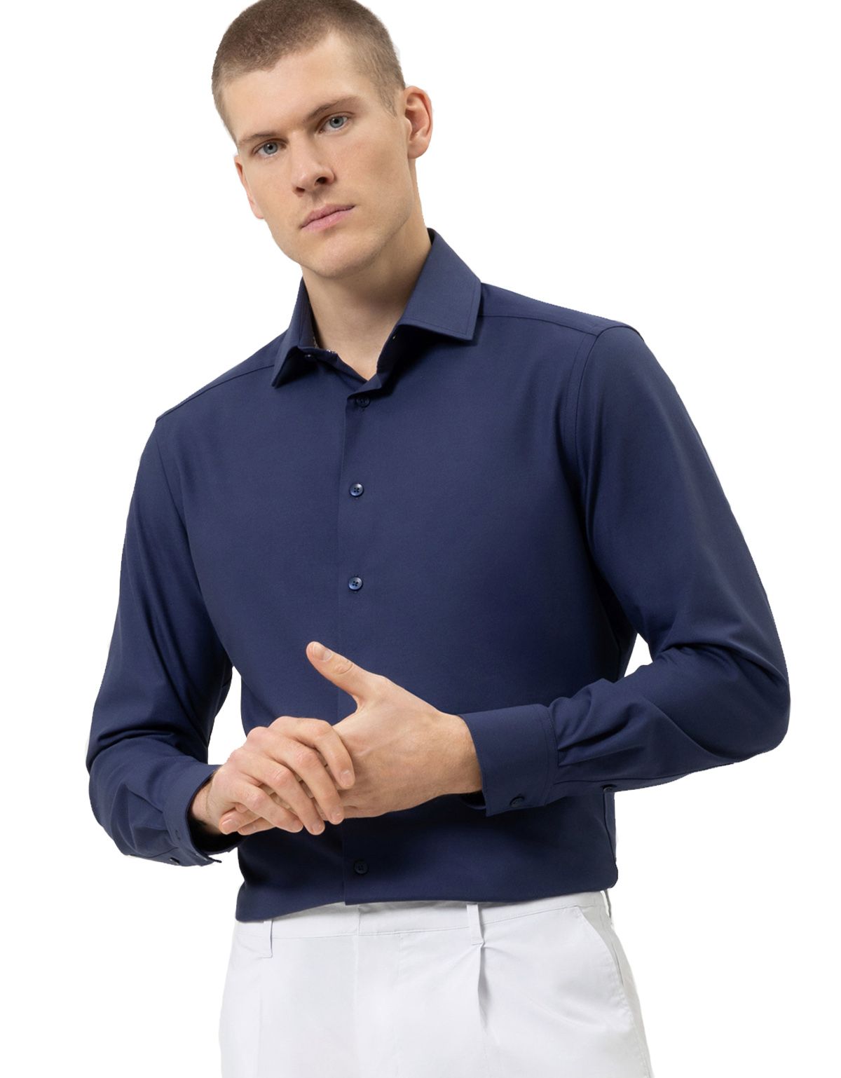 Рубашка мужская OLYMP Luxor 24/7 климат-контроль, modern fit[СИНИЙ]