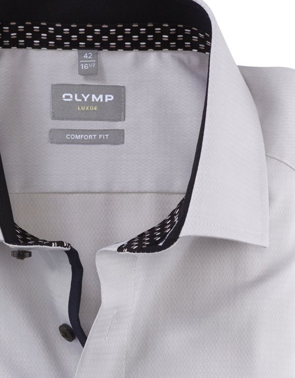 Рубашка деловая мужская OLYMP Luxor, прямой крой, фактурная ткань | купить в интернет-магазине Olymp-Men