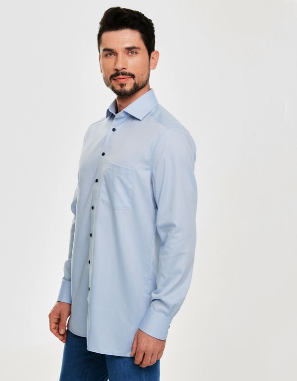 Сорочка мужская классическая OLYMP Luxor, modern fit, фактурная ткань | купить в интернет-магазине Olymp-Men