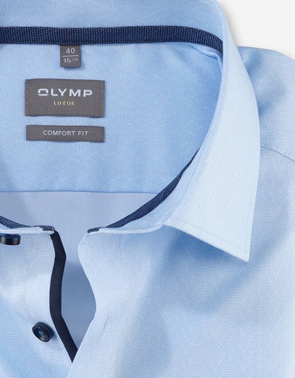 Сорочка классическая мужская OLYMP Luxor, прямой крой, фактурная ткань | купить в интернет-магазине Olymp-Men