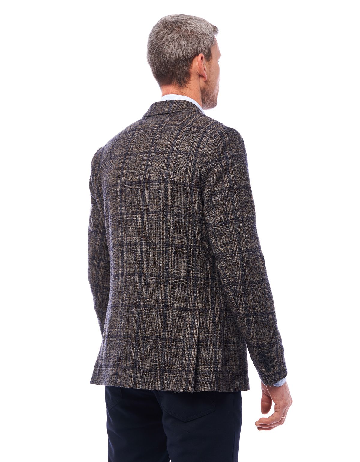 Пиджак мужской шерстяной в клетку Roy Robson с 2 шлицами, modern fit | купить в интернет-магазине Olymp-Men