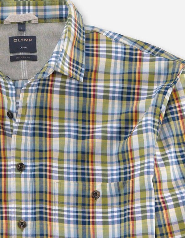Рубашка мужская в клетку OLYMP Casual с карманами | купить в интернет-магазине Olymp-Men