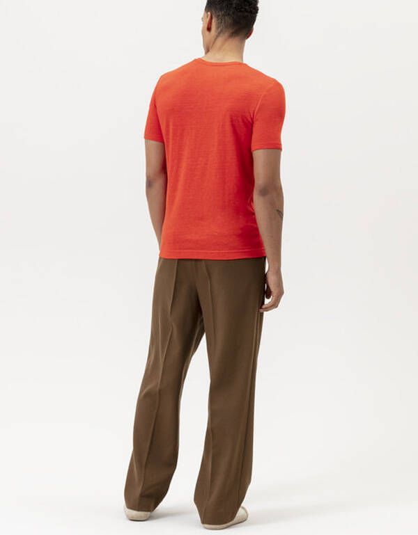 Футболка льняная мужская оранжевая Olymp Level five, body fit | купить в интернет-магазине Olymp-Men