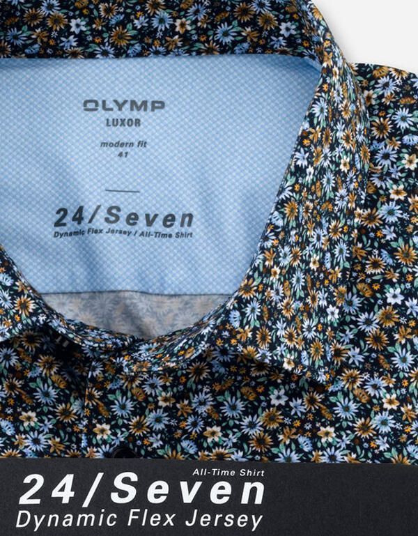 Трикотажная цветная рубашка Olymp 24/7, modern fit | купить в интернет-магазине Olymp-Men