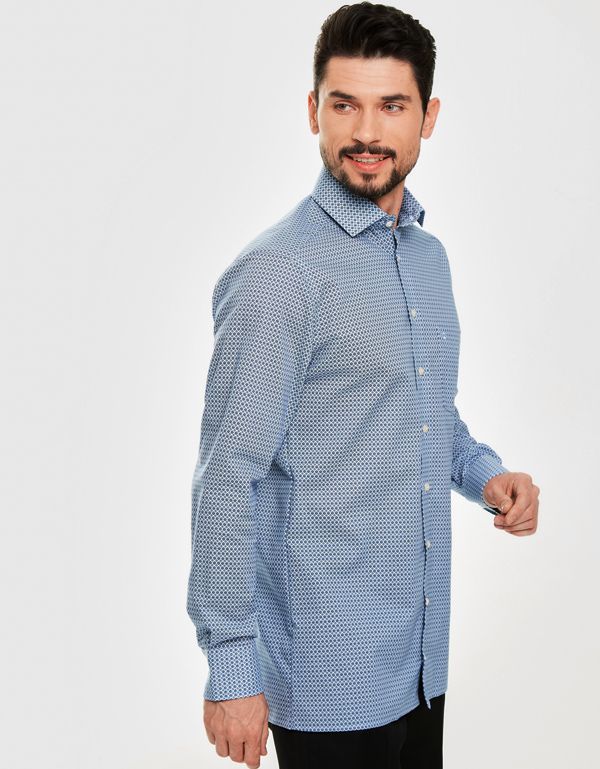 Рубашка мужская классическая с рисунком OLYMP Luxor, modern fit | купить в интернет-магазине Olymp-Men