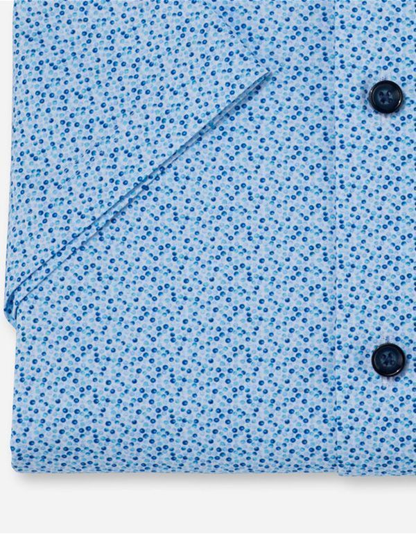 Рубашка трикотажная OLYMP Luxor 24/7 с рисунком горох, modern fit