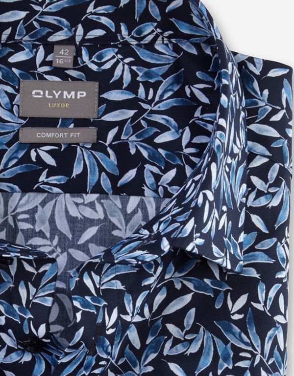 Рубашка мужская с цветочным рисунком OLYMP Luxor, прямой крой | купить в интернет-магазине Olymp-Men