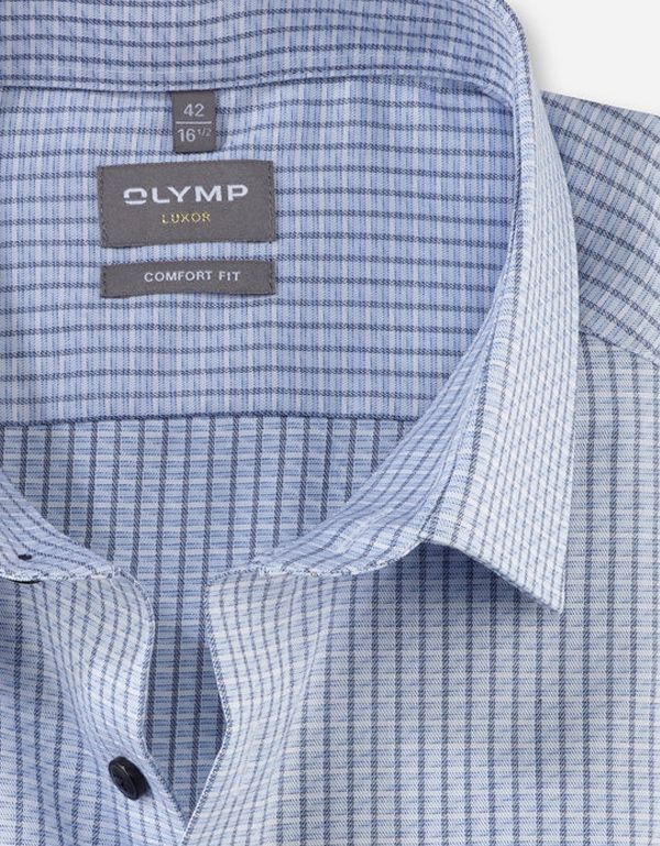 Рубашка классическая в полоску мужская OLYMP Luxor, прямой крой | купить в интернет-магазине Olymp-Men