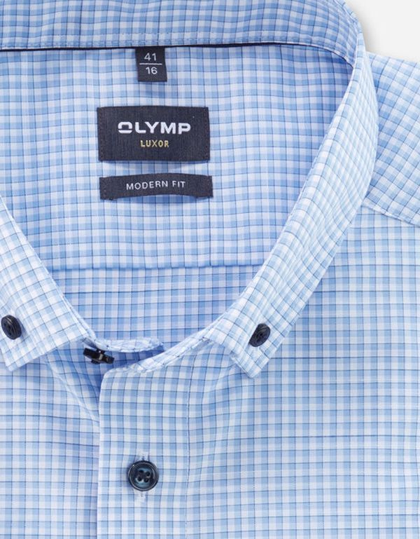 Рубашка мужская с пуговицами на воротнике OLYMP Luxor, modern fit