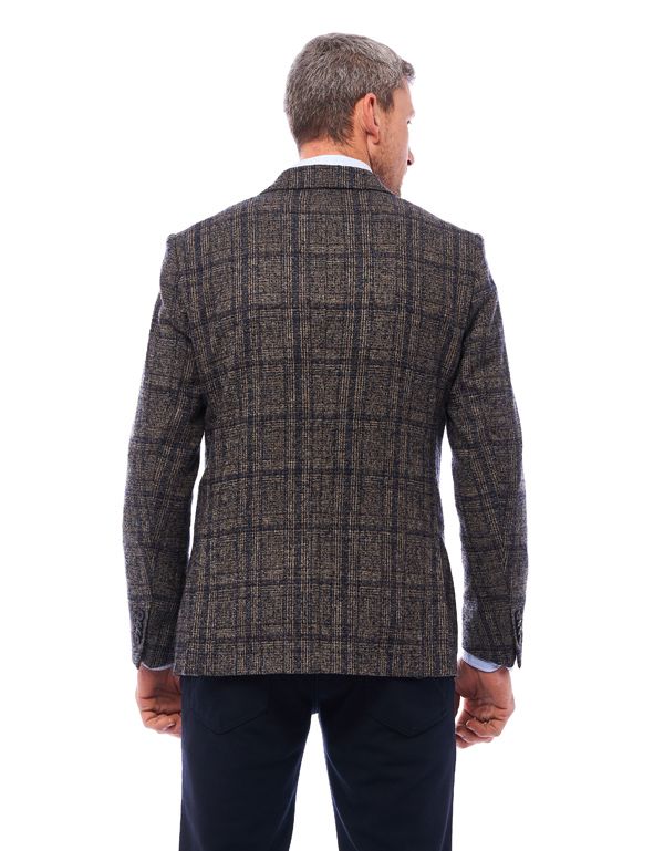 Пиджак мужской шерстяной в клетку Roy Robson с 2 шлицами, modern fit | купить в интернет-магазине Olymp-Men